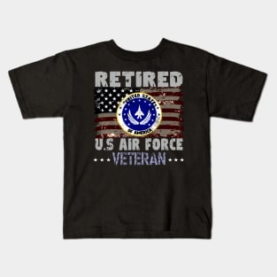 Retired US Air Force Veteran Kids T-Shirt